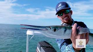 Fishing for Aggressive Houndfish on the Flats in the Bahamas [upl. by Leiser88]