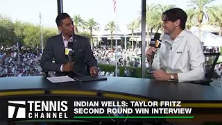 Taylor Fritz Discusses New BOSS amp Chipotle Partnerships Indian Wells 2R [upl. by Rubi]