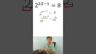 ¿PUEDES resolver esta ECUACIÓN EXPONENCIAL shortsviral maths matematicas algebra shorts [upl. by Krueger296]