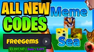 NEW ALL WORKING CODES FOR MEME SEA ROBLOX MEME SEA CODES [upl. by Benedikta]