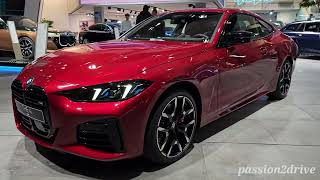 All new BMW 4 series  BMW M440i xDrive Coupe in Fire Red metallic  8K video bmwm [upl. by Eenahs]