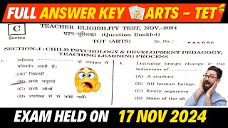 HP  TET  ARTS  Exam Full Answer Key 17 Nov 2024 artstet2024 apcacademy answerkeys hpbose [upl. by Sapers]