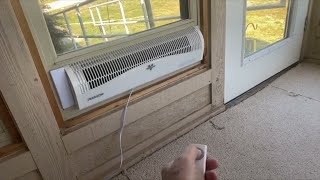 Vornado TRANSOM Window Fan Review  Remote Control Reversible Exhaust Mode [upl. by Sydel264]