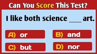 CONJUNCTION QUIZ CAN YOU SCORE THIS TEST part 1 [upl. by Fu]