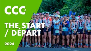 🟩 CCC  Départ  Start HOKA UTMB MontBlanc 2024 [upl. by Nnaeinahpets401]