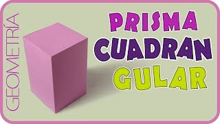 Como hacer un prisma cuadrangular prisma rectangular o paralelepípedo  Square prism [upl. by Truc]