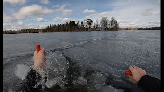 NEAR DEATH ON THE ICE Intense footage from pike fishing trip that went wrong [upl. by Cupo]