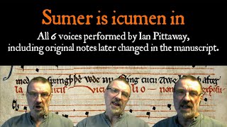 Sumer is icumen in  sung with all 6 voices and original manuscript notes [upl. by Ermey]