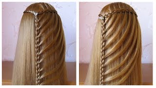 Tuto tresse cascade facile ★ Coiffure simple pour tous les jours cheveux long [upl. by Derwood]