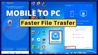 How to Use Shareit on Laptop  Shareit Mobile to PC Connect to Transfer Files Easily 2024 [upl. by Jacobah]