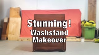 Antique Washstand Furniture Flip  DRAMATIC before amp after [upl. by Assilav]