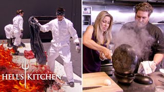 Michelin Star Cooking Lesson For One Chef amp “Green” Punishment For The Others  Hell’s Kitchen [upl. by Aizahs]