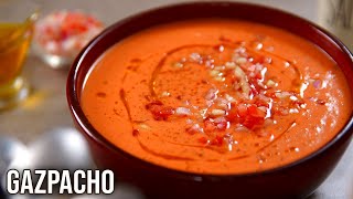 Gazpacho  How To Make Cold Tomato Soup  Spanish Tomato Soup  Summer Recipe  Varun [upl. by Ahsytal]