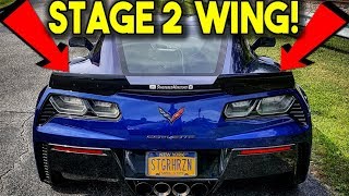 How To INSTALL Stage 2 Wicker Bill on C7 Corvette Z06  StepByStep BIGGER WING [upl. by Silbahc]