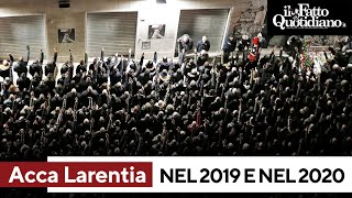 Saluti romani ad Acca Larentia non è la prima volta le immagini del 2019 e del 2020 [upl. by Ahsillek161]