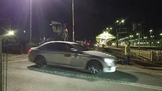 Barrier Views in Darkness Exeter Red Cow Level Crossing in Devon 10112024 [upl. by Risley319]