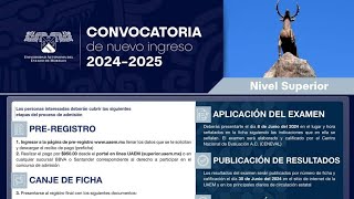 Pasos para el Proceso de Admisión UEAM Morelos 20242025  Convocatoria Nuevo ingreso Uaem [upl. by Emanuel640]