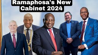 Watch Ramaphosas New Cabinet with ministers from ANC DA IFP PA PAC and FF [upl. by Lalitta876]