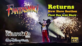 Fantasmic Returns First Day Full Show 4K Walt Disney World Disneys Hollywood Studios 2022 11 03 [upl. by Conn]