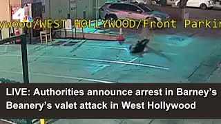 Live Officials announce arrest in Barneys Beanery valet attack in West Hollywood [upl. by Oicaroh]