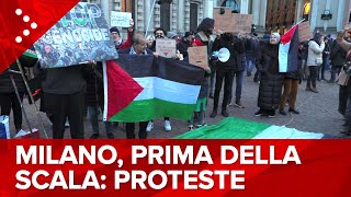 LIVE Prima della Scala proteste in piazza diretta video [upl. by Sirromal]