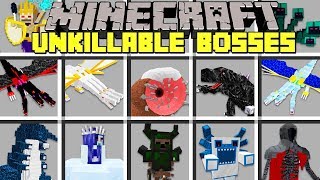 Minecraft UNKILLABLE BOSSES MOD l BATTLE WORLDS STRONGEST BOSSES l Modded MiniGame [upl. by Nyra]