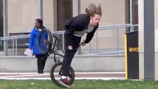 Bait Bike Prank Epic Falls [upl. by Blinny]