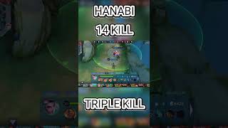 Part 24 Hanabi 14 Kill Triple Kill mlbb mobilelegends mlbbeshorts mlbbgameplay brutalhero [upl. by Oinoitna]