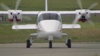 Tecnam P2006T Low pass display and landing [upl. by Lybis]