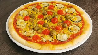 Cena rápida y perfecta para tu familia PIZZA FÁCIL SIN LEVADURA  Como hacer masa de pizza fácil [upl. by My31]