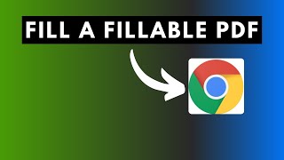 How to Fill a Fillable PDF Form for Free Using Google Chrome [upl. by Sheley]