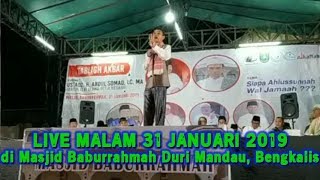 LIVE UAS MALAM HARI INI 31 JAN 2019 Tabligh Akbar Ustadz Abdul Somad di Mandau Kab Bengkalis Riau [upl. by Lamdin]