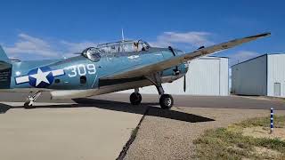 A closeup look as TBM Avenger taxis by [upl. by Aynahs]