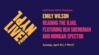 Emily Wilson Reading The Iliad  LIVE from NYPL [upl. by Maillij]