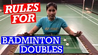 RULES FOR PLAYING BADMINTON DOUBLES Avoid penalties by knowing the rules of the game badminton [upl. by Elbas162]