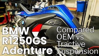 Comparison BMW versus Tractive Suspension  R1250GS Adventure [upl. by Levram96]