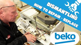 Beko Washing Machine Dismantling Guide WMB series how components work To Take Apart [upl. by Wymore50]