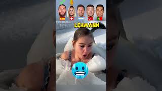 Ramos VS Lehmann VS Messi VS Dzeko VS Ronaldo Cold Challenge🥶 [upl. by Derwin6]