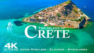 4K CRETE 2024 🇬🇷 4 HOUR Drone Aerial of Agios Nikolaos Elounda amp Spinalonga  Greece Kreta Creta [upl. by Elehcor]