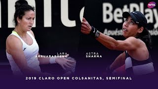 Lara Arruabarrena vs Astra Sharma  2019 Claro Open Colsanitas Semifinal  WTA Highlights [upl. by Neoma]