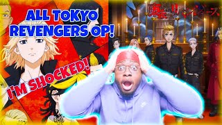 BLIND REACTION FIRST TIME REACTING TO ALL TOKYO REVENGERS OPENINGS [upl. by Atteras498]