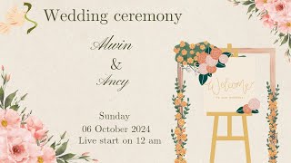 Alwin amp Ancy Wedding Ceremoney [upl. by Forsta]