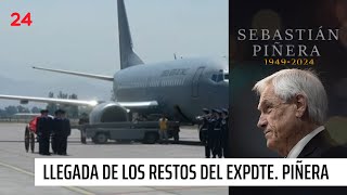 Emotivo momento la llegada de los restos del expresidente Sebastián Piñera  24 Horas TVN Chile [upl. by Lardner]