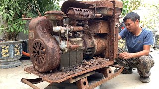 Restoration AIRPORT Gennerator  Restoration Engine УД2 М1 CCCP [upl. by Goodhen]