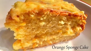 Orange Sponge Cake Recipe  Easy Homemade Cake  Sponge Cake  By LetsGetCooking [upl. by Airtemed]