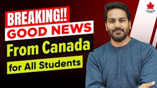 Breaking Good News for Students  Canada January 2024 Intake  Canada Student Visa Updates 2024 [upl. by Smitt]