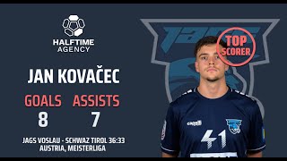 Jan Kovačec 8 goals 7 assists vs Tirol 2112024 [upl. by Keeley357]