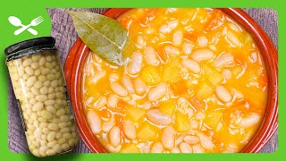 Receta con ALUBIAS de BOTE ▶ 100 VEGETAL ▶ Recetas COMIDAS FACILES ✅ [upl. by Enyrehtak]