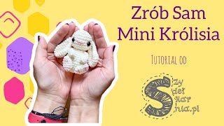 Zrób Sam maskotkę na szydełku ☆ Mini Króliś ☆ tutorial krok po kroku [upl. by Sitra]