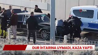 Dur ihtarına uymadı kaza yaptı [upl. by Amahs]